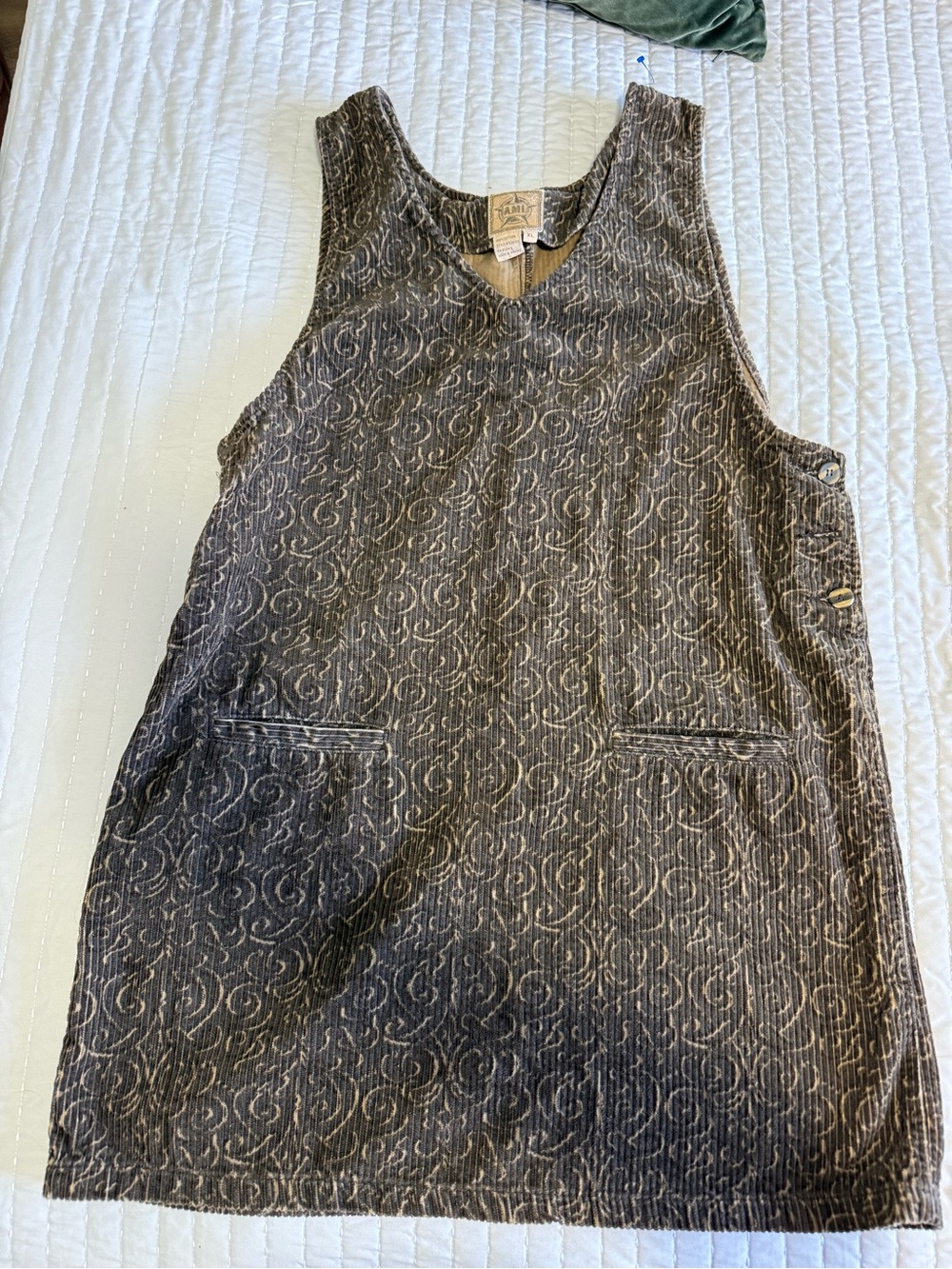 Ami Brown Swirl-Patterned Sleeveless Mini Dress